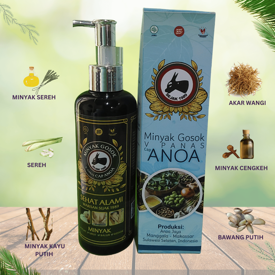 Reseller Makassar Jual Anoa Klasik Herbal Plus Minyak Aromatik 245ml+