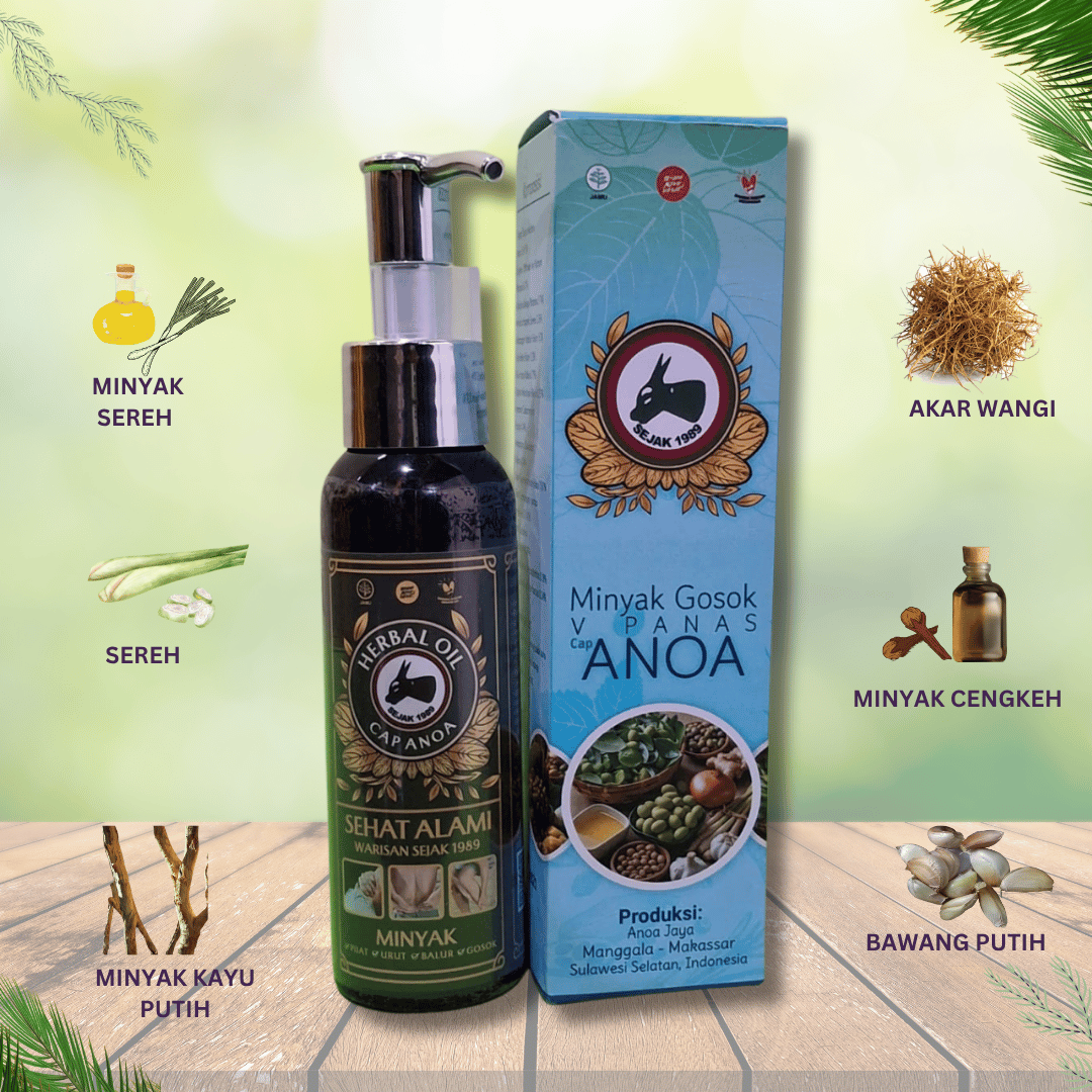 Reseller Makassar Jual Anoa Klasik Herbal Plus Minyak Aromatik 95ml+